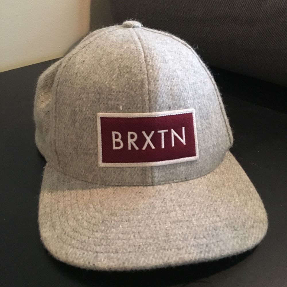 Brixton Men’s Grey & Red Snapback